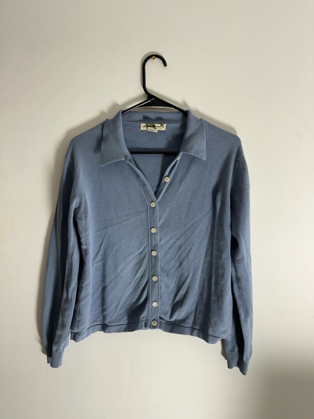 Eddie Bauer Light Blue Button-Up Collared Cardigan
